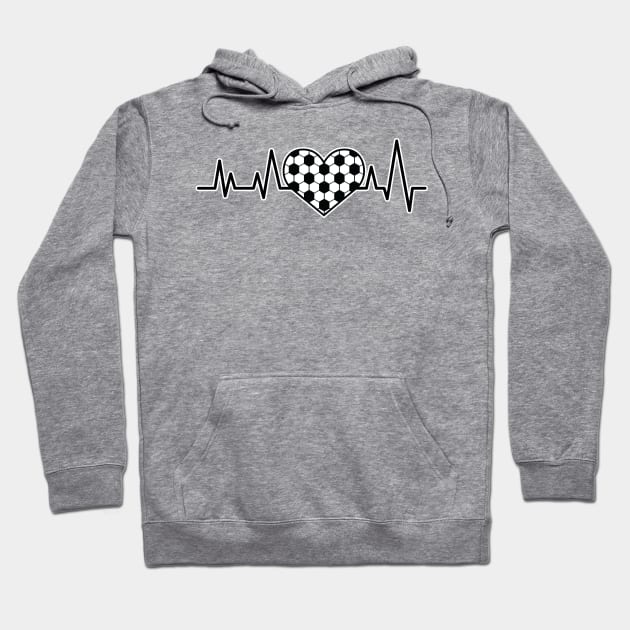 Heartbeat Pulse - Football / Soccer Hoodie by DesignWood-Sport